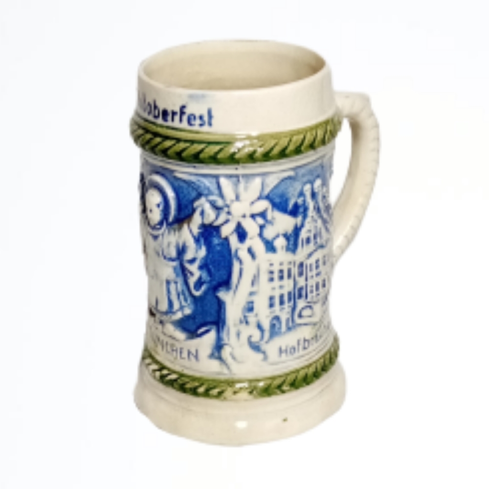 Cobalt Blue White Hofbrauhaus Munchen Oktoberfest Beer Stein